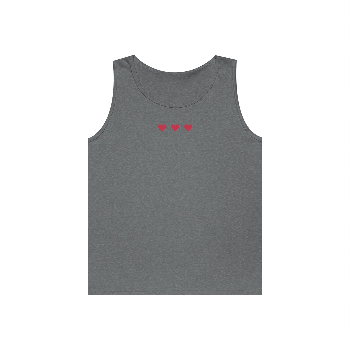 Casual Love Hearts Unisex Heavy Cotton Tank Top