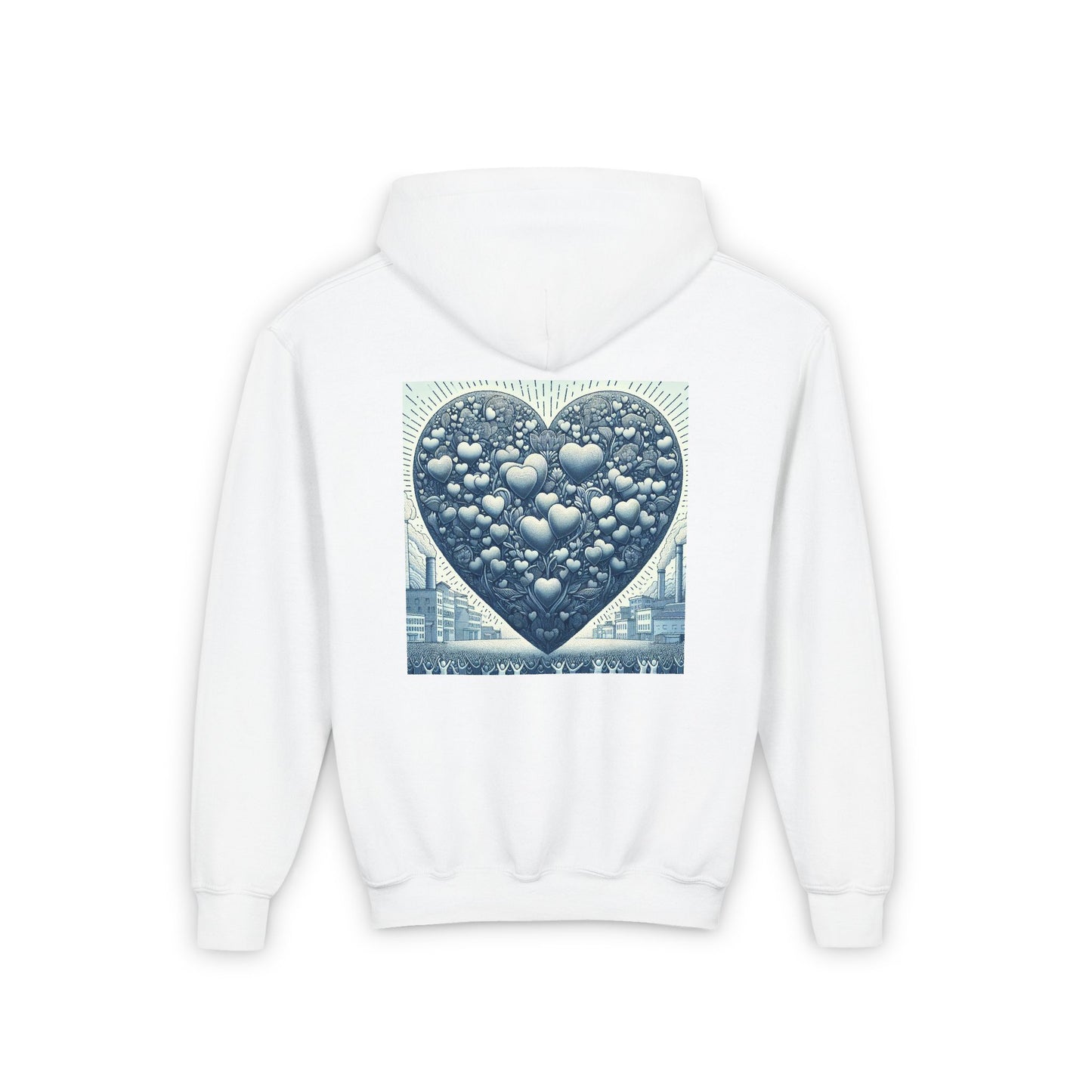 Youth Love Is Heart Graphic Hoodie