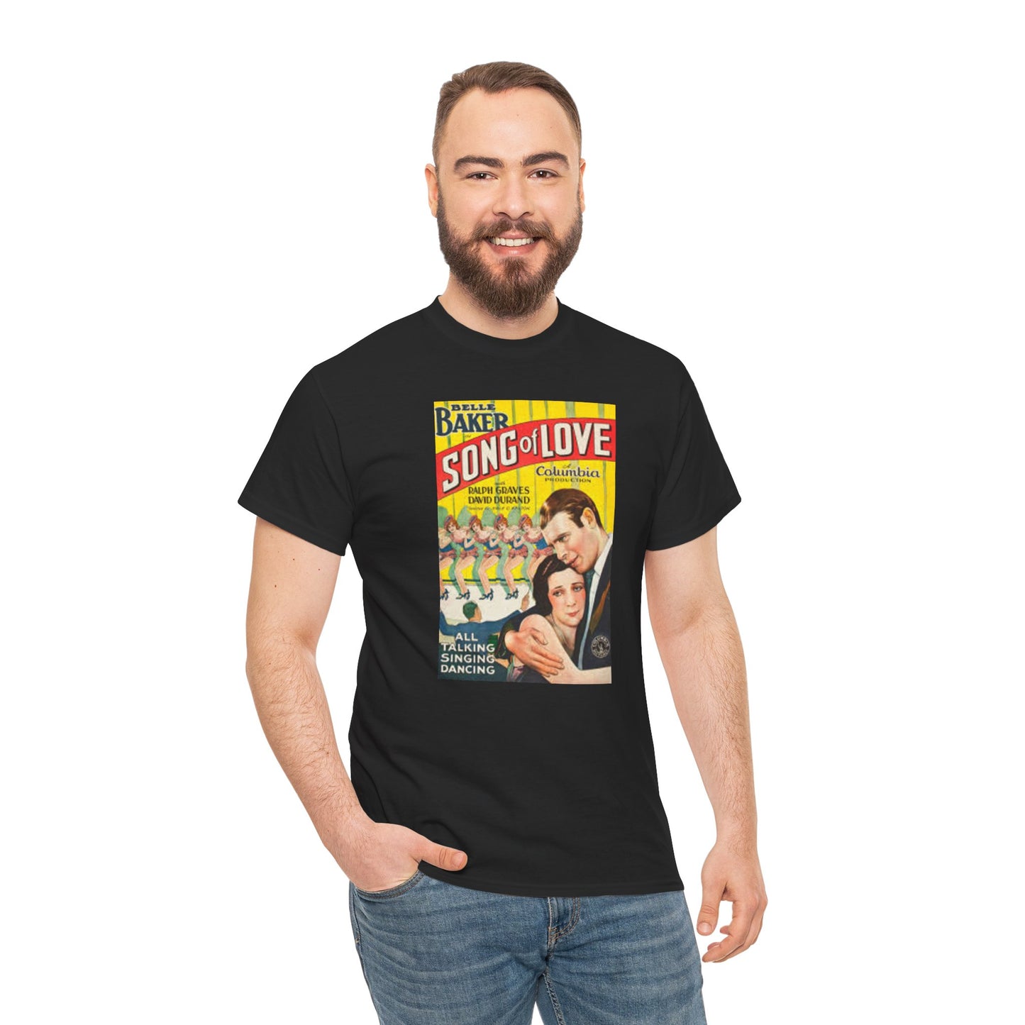 Vintage Movie Poster Unisex Heavy Cotton Tee - 'Song of Love'