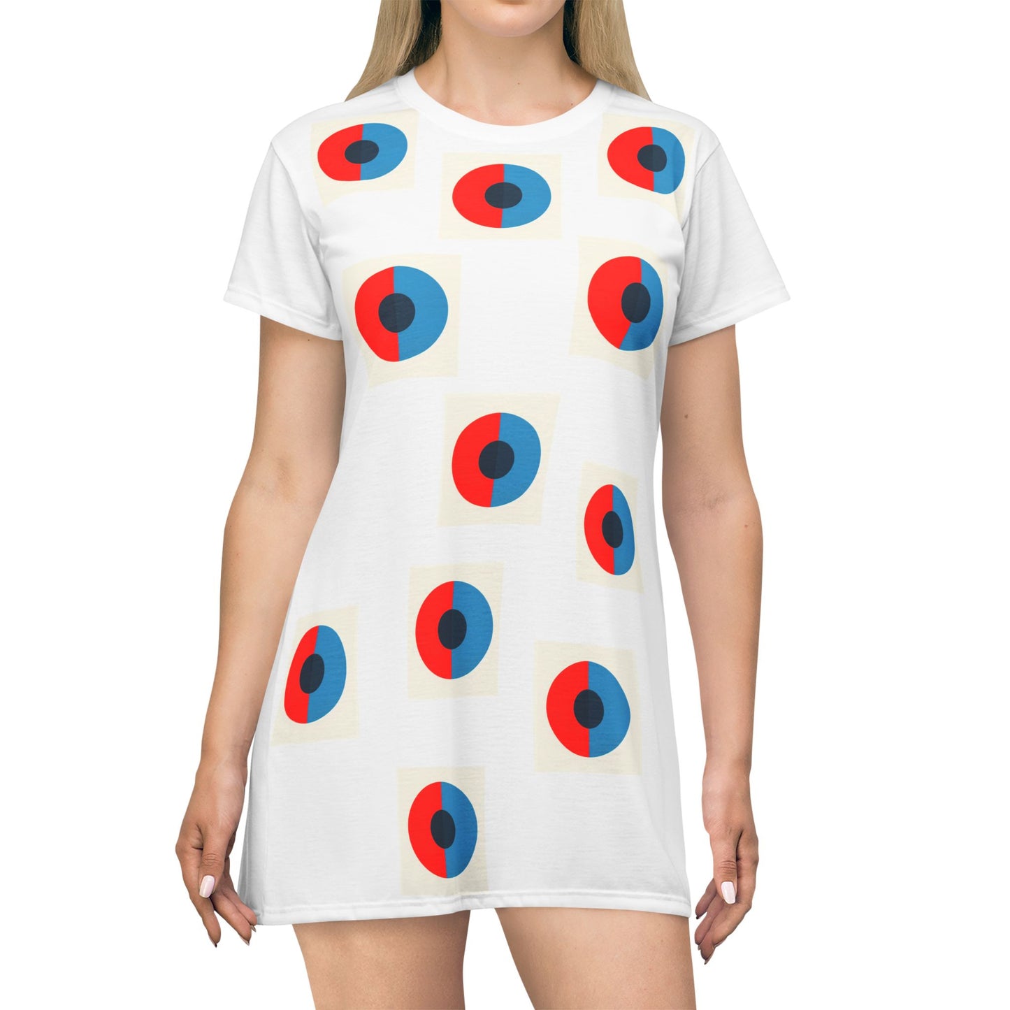 Colorful Geometric T-Shirt Dress for Casual Style
