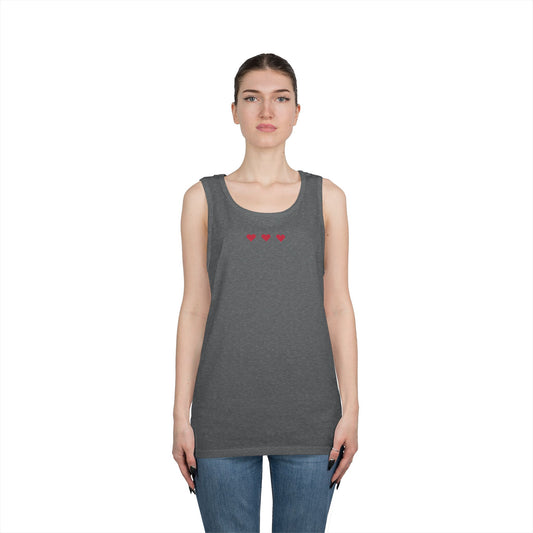 Casual Love Hearts Unisex Heavy Cotton Tank Top