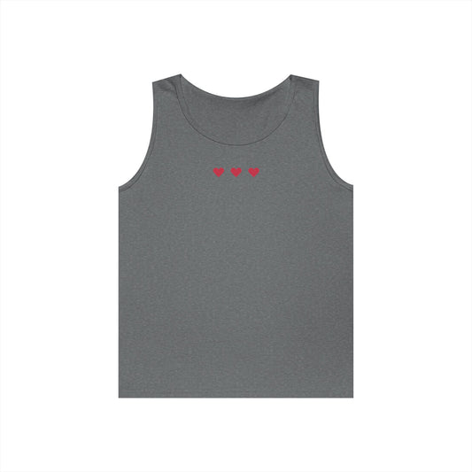 Casual Love Hearts Unisex Heavy Cotton Tank Top