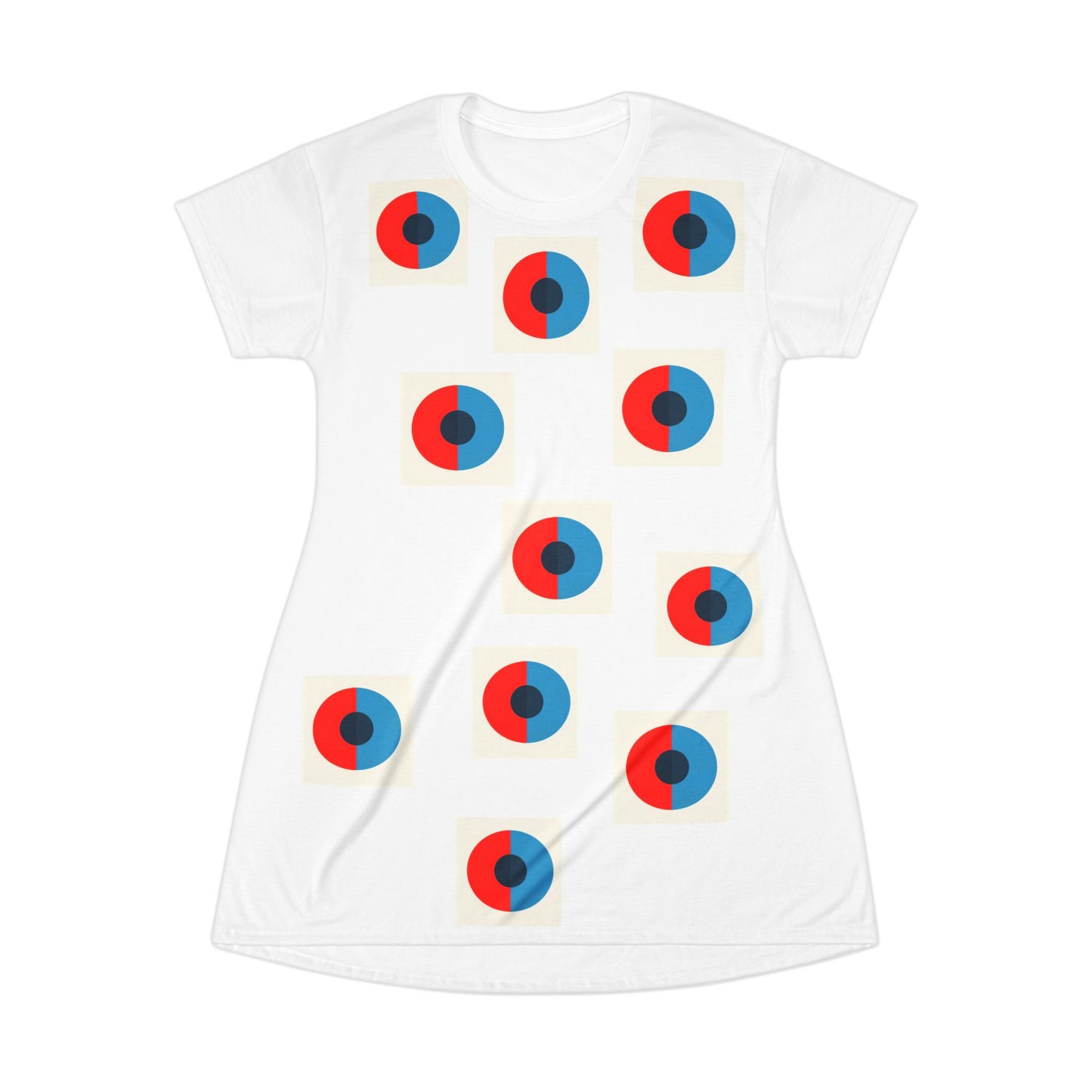Colorful Geometric T-Shirt Dress for Casual Style