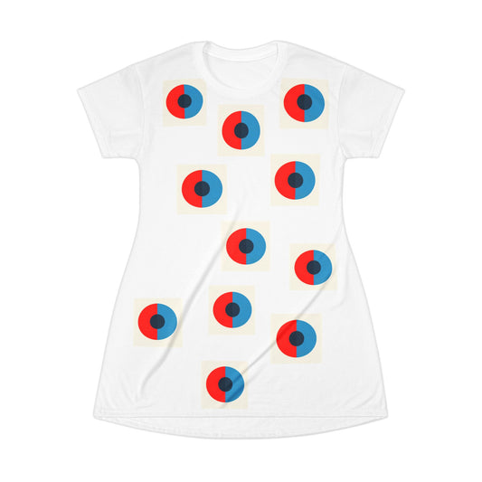 Colorful Geometric T-Shirt Dress for Casual Style