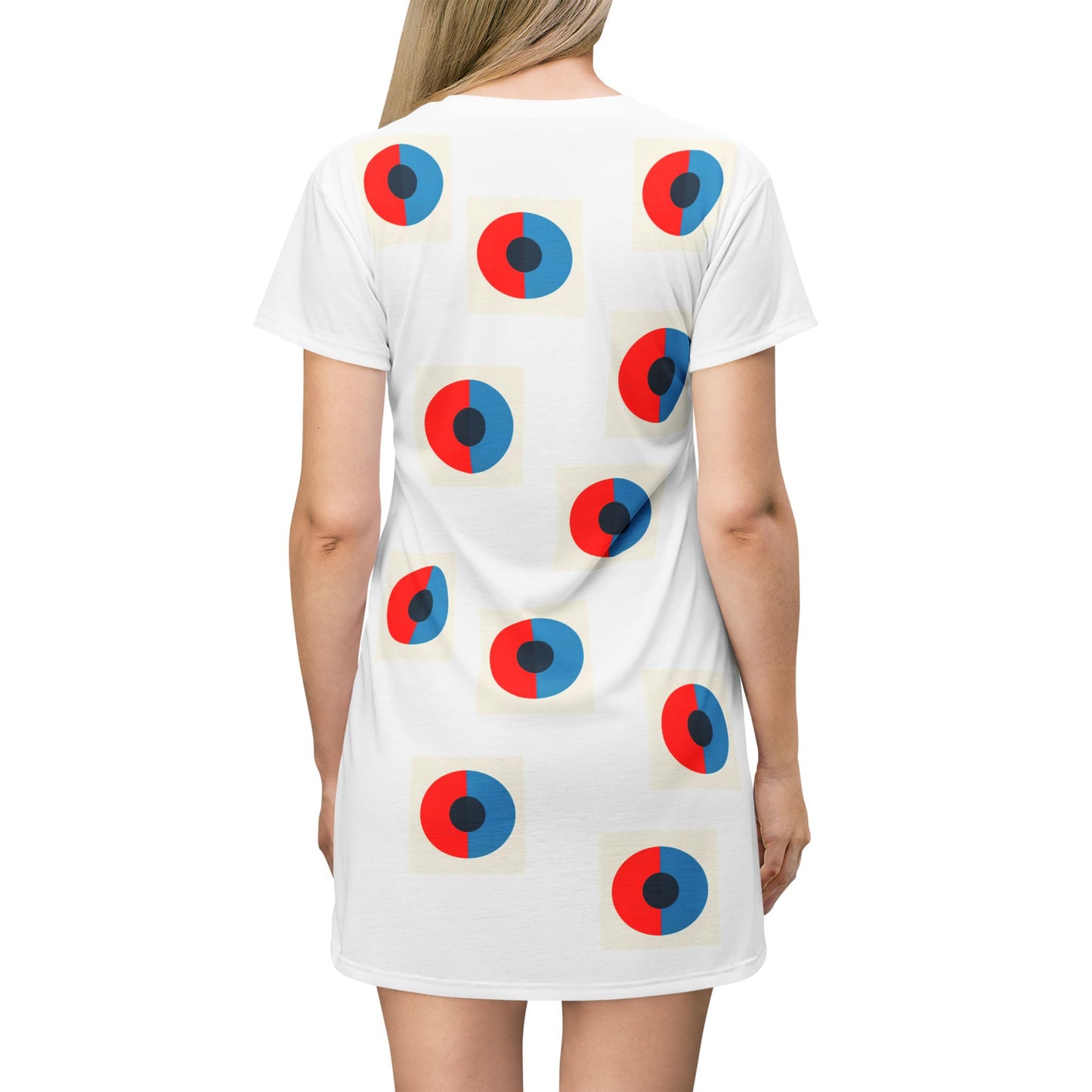 Colorful Geometric T-Shirt Dress for Casual Style