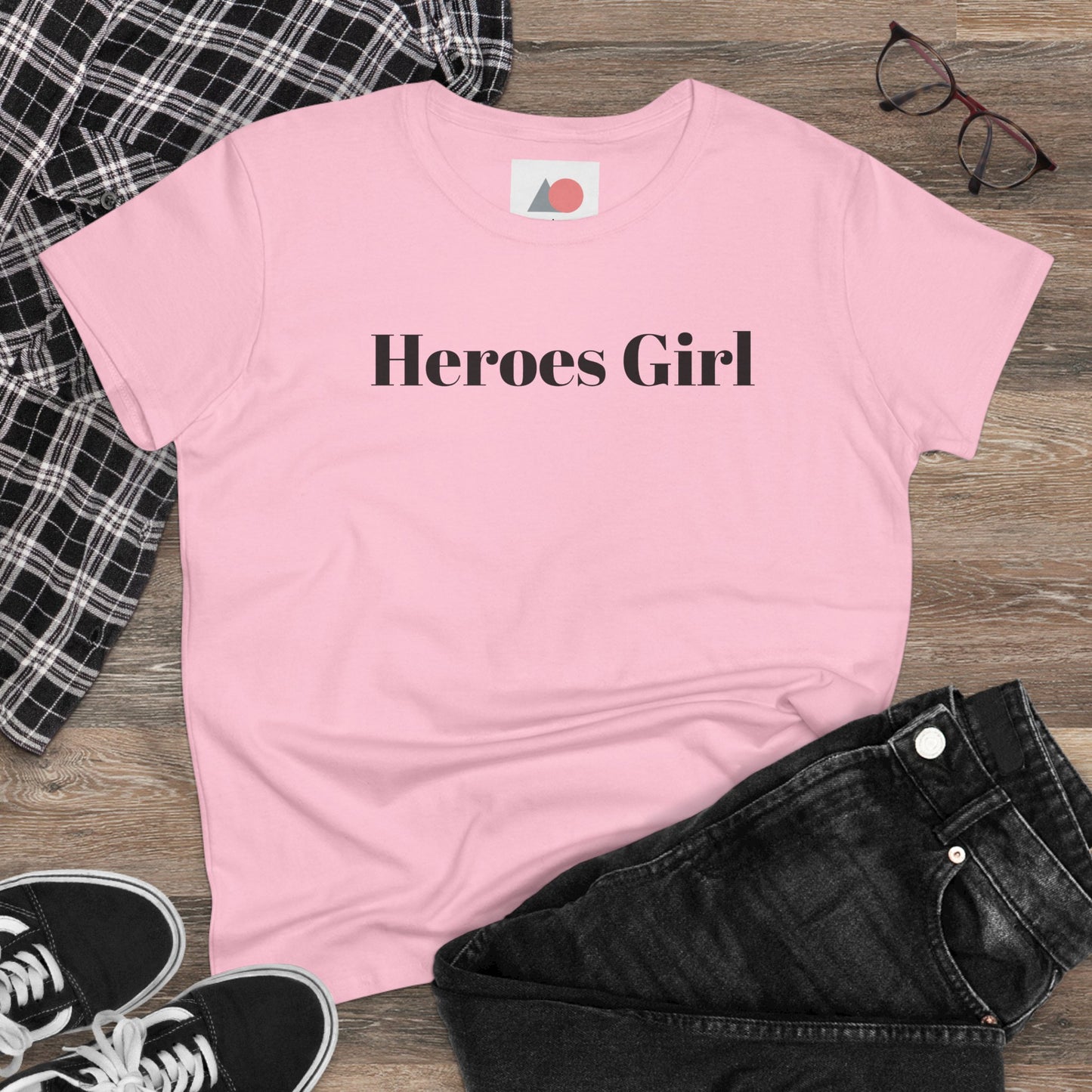 Heroes Girl Midweight Cotton Tee for Confident Women