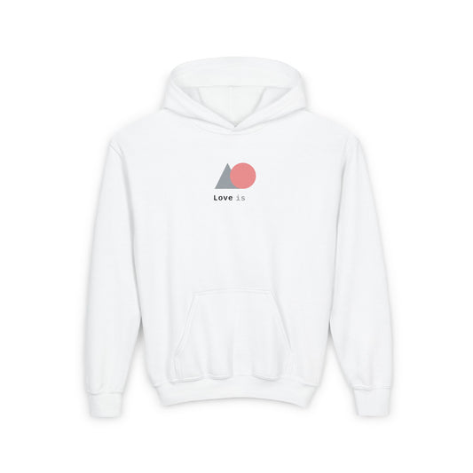 Youth Love Is Heart Graphic Hoodie